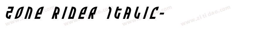 Zone Rider Italic字体转换
